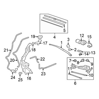 Honda OE - Windshield - Wiper & Washer Components (Japan Built)
