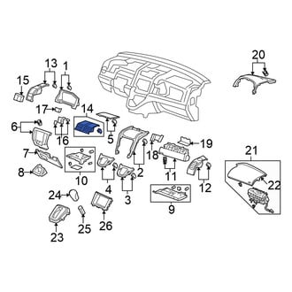 Honda OE - Center Dashboard Air Vent
