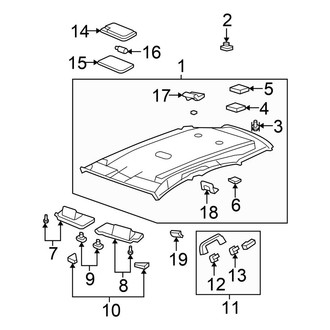 Honda OE - Roof - Interior Trim (W/O Sunroof)