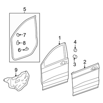Honda OE - Front Door - Door & Components