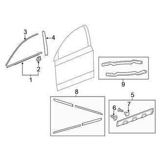 Honda OE - Front Door - Exterior Trim (Dealer Installed Accessory)