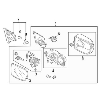Honda OE - Front Door - Outside Mirrors