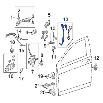 Honda OE - Front Left Door Lock Cylinder