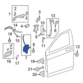 Honda OE - Front Left Door Latch Assembly