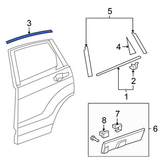 Honda OE - Rear Left Door Window Molding