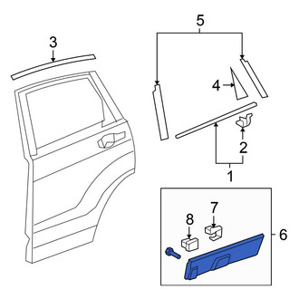 Honda OE - Front Left Lower Door Molding
