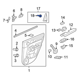 Honda OE - License Plate Light Panel Clip