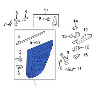 Honda OE - Front Right Inner Door Interior Trim Panel