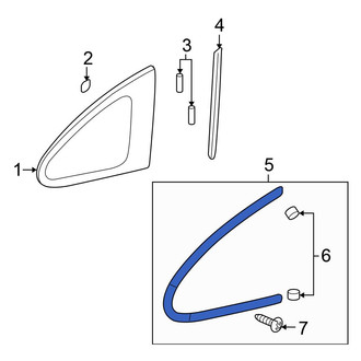 Honda OE - Rear Right Quarter Panel Molding