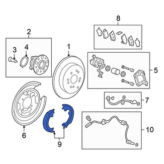 Honda OE - Rear Parking Brake Shoe