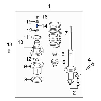 Honda OE - Suspension Shock Absorber Mount Sleeve