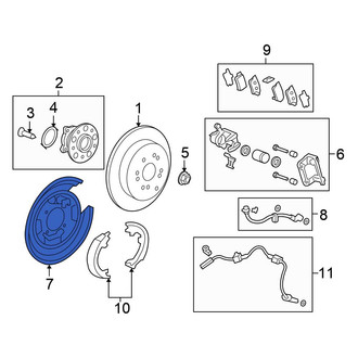 Honda OE - Rear Left Brake Dust Shield