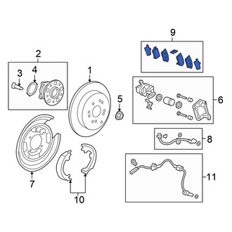 Honda OE - Rear Disc Brake Pad Set