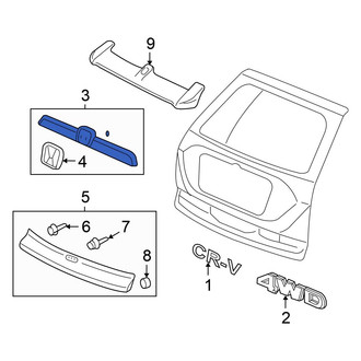 Honda OE - Rear Upper Outer Liftgate Trim
