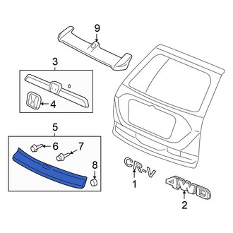 Honda OE - Rear Lower Outer Liftgate Trim