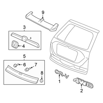 Honda OE - Lift Gate - Exterior Trim