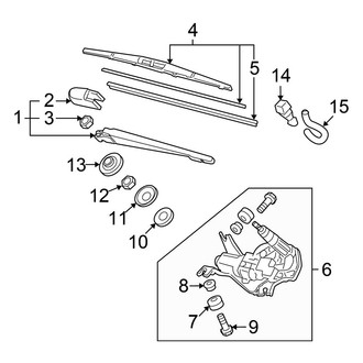 Honda OE - Lift Gate - Wiper & Washer Components