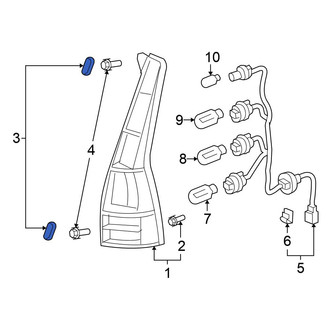 Honda OE - Tail Light Assembly Cap