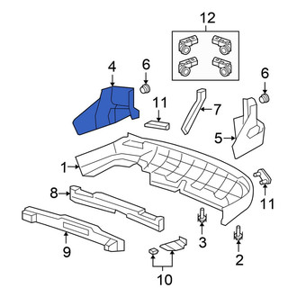 Honda OE - Rear Right Bumper Corner Cover