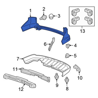 Honda OE - Rear Upper Bumper Cover