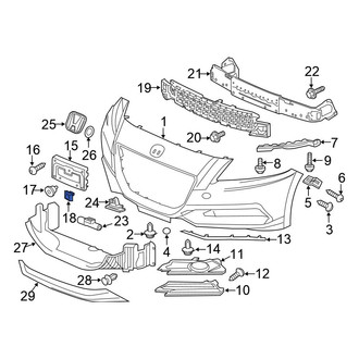 Honda OE - Rear Bumper Cover Spacer Panel Nut