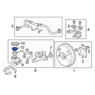 Honda OE - Brake Master Cylinder Reservoir Cap Gasket