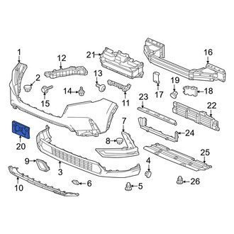 Honda OE - Front License Plate Bracket