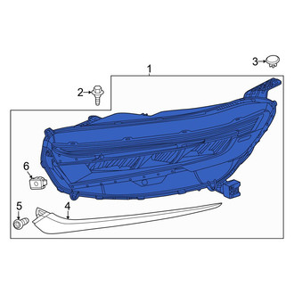 Honda OE - Front Left Headlight Assembly