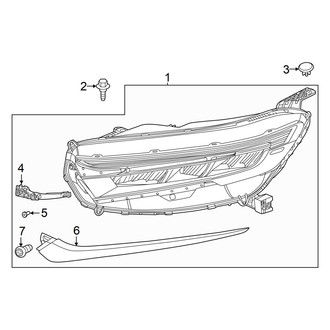 Honda OE - Front Lamps - Headlamp Components (PLUG-IN FUEL CELL EV (PFCEV))