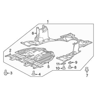 Honda OE - Radiator Support - Splash Shields
