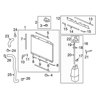Honda OE - Cooling - Radiator & Components (W/O Drivetrain Cooling)
