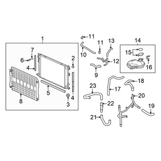Honda OE - Cooling - Radiator & Components (With Drivetrain Cooling)
