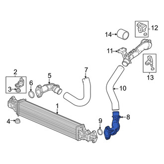 Honda OE - Left Lower Intercooler Pipe