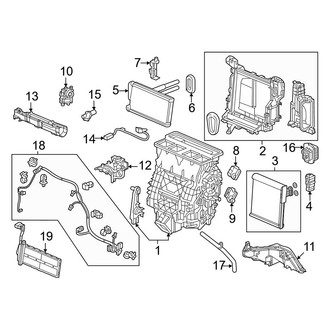 Honda OE - Air Conditioner & Heater - Evaporator & Heater Components