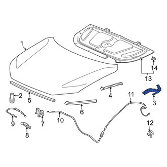 Honda OE - Front Left Hood Hinge