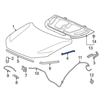 Honda OE - Front Left Hood Lift Support