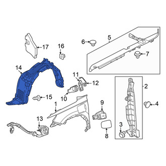 Honda OE - Front Right Fender Splash Shield