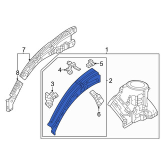 Honda OE - Front Left Lower Outer Fender Rail
