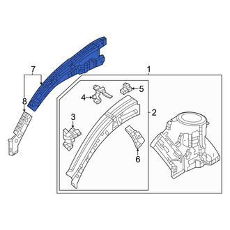 Honda OE - Front Left Forward Fender Rail
