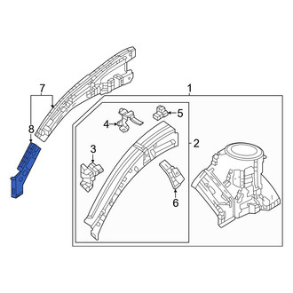 Honda OE - Front Left Forward Fender Rail
