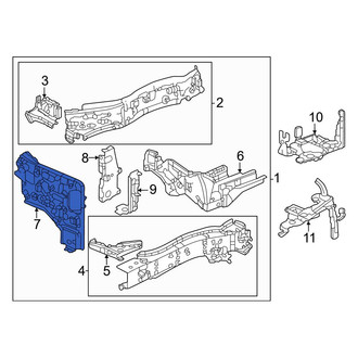 Honda OE - Front Left Bumper Impact Bar Bracket