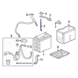 Honda OE - Left Battery Hold Down Stud