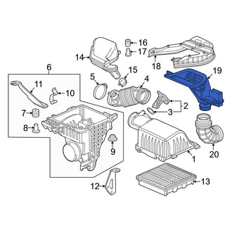 Honda OE - Front Upper Engine Air Intake Hose