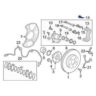Honda OE - Disc Brake Caliper Anchor Plate Bolt