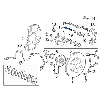 Honda OE - Front Lower Disc Brake Caliper Pin