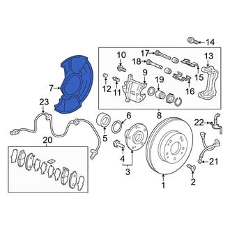 Honda OE - Front Brake Dust Shield