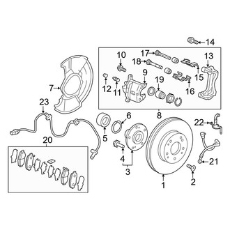 Honda OE - Front Suspension - Brake Components