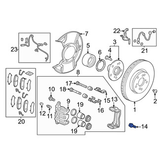 Honda OE - Disc Brake Caliper Anchor Plate Bolt