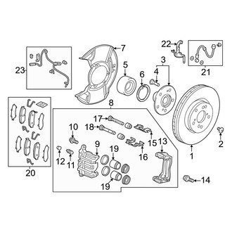 Honda OE - Front Suspension - Brake Components