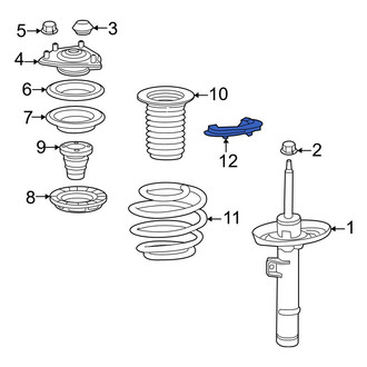 Honda OE - Front Left Upper Coil Spring Insulator